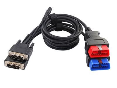 24V OBD2 Male to DB15P with DC Power Cable