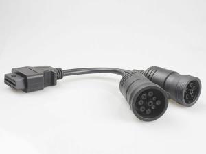 Cummins Diesel Truck Diagnostic 6 & 9 Pin Female Threaded Connector Y Cable