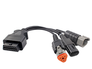 Truck Diagnostic Cable for Cummins Diesel Engine, 3 Pin+3 Pin+ 2 Pin